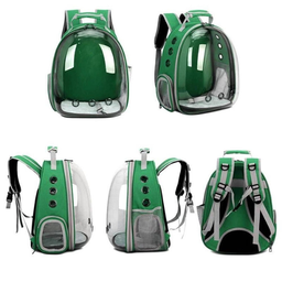 Mochila Pet para Transporte de Cães e Gatos Visão Panorâmica (verde) - 2
