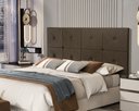 Ver imagem 1 de Painel de Cama Box Botão Queen 1,60 Elegance Cor Marrom - Comprar Moveis em Casa