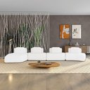 Ver imagem 1 de Sofá 4 Lugares Orgânico com Chaise e 3 Módulos Berlim bouclê Off White K01 - D'Rossi