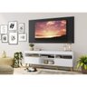 Rack com Painel TV 65 Polegadas Branco/Preto Londres Multimóveis Pés Retrô Natural - 7