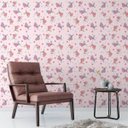 Ver imagem 1 de Papel De Parede Infantil Com Fundo Rosa Para Quarto De Criança