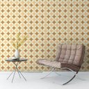 Ver imagem 1 de Papel De Parede Em Tons De Bege Com Forma De Estrelas Para Sala