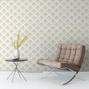 Ver imagem 2 de Papel De Parede Para Sala Quarto Elegance Em Tons De Bege Branco