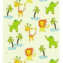 Ver imagem 1 de Papel De Parede Para Quarto De Criança Com O tema Safari Com Fundo Bege