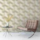 Ver imagem 2 de Papel De Parede Tons De Bege Para Sala Quarto Abstrato