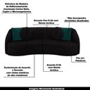 Ver imagem 6 de Sofá Decorativo 240cm c/ Almofadas Redondas Preto