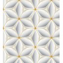 Ver imagem 2 de Papel De Parede Branco Cinza Com Detalhes Amarelo Estilo 3D Com Desenho De Flor