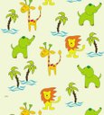 Ver imagem 2 de Papel De Parede Infantil Para Quarto De Criança Com Tema Safari