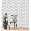 Ver imagem 2 de Papel De Parede Para Sala Quarto Com Efeito 3D Cinza Branco Com Detalhe Bege