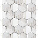 Ver imagem 1 de Papel De Parede Para Sala Quarto Com Efeito 3D Cinza Branco Com Detalhe Bege