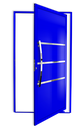 Ver imagem 1 de Porta Pivotante Alumínio Lambril Evolution c/Puxador e.Azul 100 Brimak