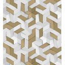 Ver imagem 2 de Papel De Parede Para Sala Quarto Branco Cinza Marrom Com Efeito 3D