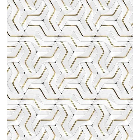 Papel De Parede Para Sala Quarto Branco Cinza Com Detalhes Bege