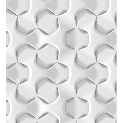 Papel De Parede Para Quarto Sala Com Efeito 3D Branco Cinza
