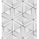 Ver imagem 1 de Papel De Parede Para Sala Quarto Cinza Com Detalhes Bege Com Efeito 3D