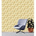 Ver imagem 2 de Papel De Parede Para Sala Quarto Bege Com Efeito 3D