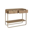 Ver imagem 4 de Aparador Sala com Gavetas 100cm Prateleira e Pés em Metal Cor:hanover com Dourado