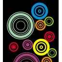 Ver imagem 2 de Papel De Parede Preto Com Detalhes Azul Azul Claro Laranja Amarelo Roxo Vermelho Para Sala