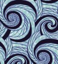 Ver imagem 1 de Papel De Parede Para Sala Quarto Com Ondas Espirais Azul Claro Com Detalhes Azul Escuro