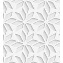 Ver imagem 1 de Papel De Parede Para Sala Quarto Floral Efeito 3D Cinza Branco