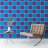 Papel De Parede Em Forma De Azulejo Azul Roxo Claro Para Sala Quarto - 2