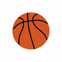 Ver imagem 2 de Tapete Capacho Bola de Basquete no Formato Antiderrapante.:80x80 Cm.