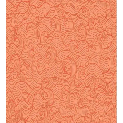 Papel De Parede Para Sala Quarto Vermelho Claro Com Efeito De Ondas