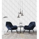 Ver imagem 2 de Papel De Parede Para Quarto Sala Com Efeito 3D Branco Cinza