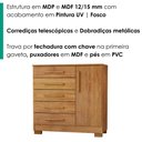 Ver imagem 5 de Comoda 5 Gavetas 1 Porta 99 cm Vitoria Cedro Rudk