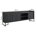 Ver imagem 2 de Rack para Tv Trendy 160cm Preto Metta Mobili