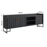 Rack para Tv Trendy 160cm Preto Metta Mobili - 2