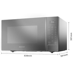 Micro-ondas Brastemp 32L Cor Cinza Espelhado com Menu Gourmet - Bms46Ar 220V - 3