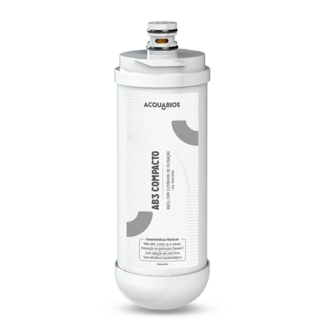 Refil Ab3 Compacto Compatível com Purificadores Ibbl: Avanti, Mio e Viváx Vazão: 60 L/h