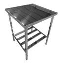 Ver imagem 1 de Mesa Bancada Industrial 100% Inox 70x70x90 Lisa