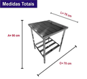 Ver imagem 2 de Mesa Bancada Industrial 100% Inox 70x70x90 Lisa