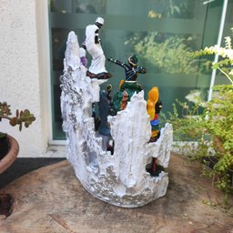 Altar Congá com 12 Orixás de 10 Cm Umbanda Branco e Prata - 5