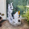 Altar Congá com 12 Orixás de 10 Cm Umbanda Branco e Prata - 5