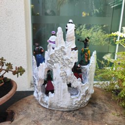 Altar Congá com 12 Orixás de 10 Cm Umbanda Branco e Prata - 6