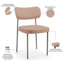 Ver imagem 4 de Kit 02 Cadeiras para Sala de Jantar Melina Base Arena L02 Linho Rosê - Lyam Decor