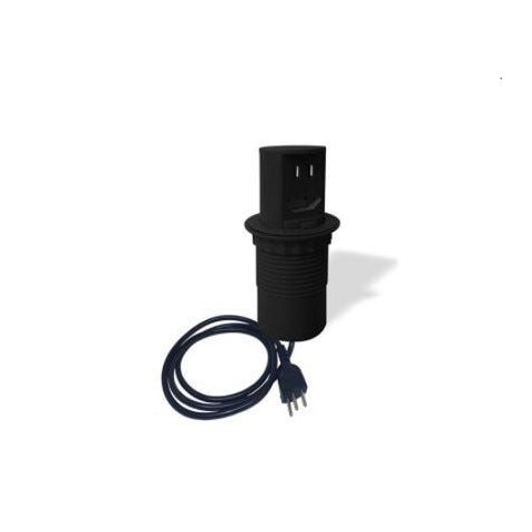 Mini Totem Manual Pop, 1 Tomada Nbr 10a + 2 Usb - Preto