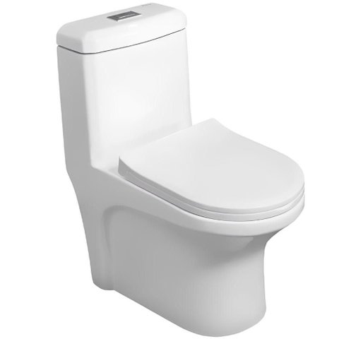 Vaso Sanitário Monobloco Cianita PB2220 Redondo de Piso Dual Flush Branco Pettra