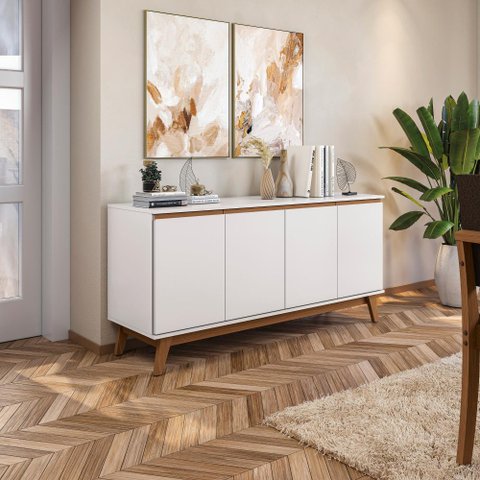 Aparador Kappesberg 4 Portas Branco 156cm