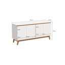 Ver imagem 6 de Aparador Kappesberg 4 Portas Branco 156cm