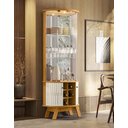 Ver imagem 1 de Cristaleira Marina com Espelho e Luminária de Led Nas Prateleiras Cinamomo Off White Madetec