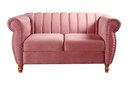 Ver imagem 1 de Namoradeira Decorativa Chesterfield Sofá Realeza Vintage - Suede Rosê