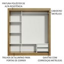 Ver imagem 5 de Guarda-Roupa Casal Madesa Lyon 3 Portas de Correr 2 Gavetas Rustic Cor:Rustic