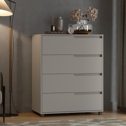 Quarto Casal Completo com Guarda-roupa Newton 6 Portas, 1 Cômoda e 2 Mesas de Cabeceira - 3