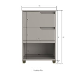Quarto Casal Completo com Guarda-roupa Newton 6 Portas, 1 Cômoda e 2 Mesas de Cabeceira - 8
