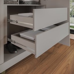 Quarto Casal Completo com Guarda-roupa Newton 6 Portas, 1 Cômoda e 2 Mesas de Cabeceira - 14