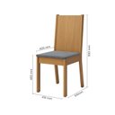 Ver imagem 4 de Conjunto Sala de Jantar Mesa Juliana 110cm Tampo MDP Canto Reto 4 Cadeiras Tami